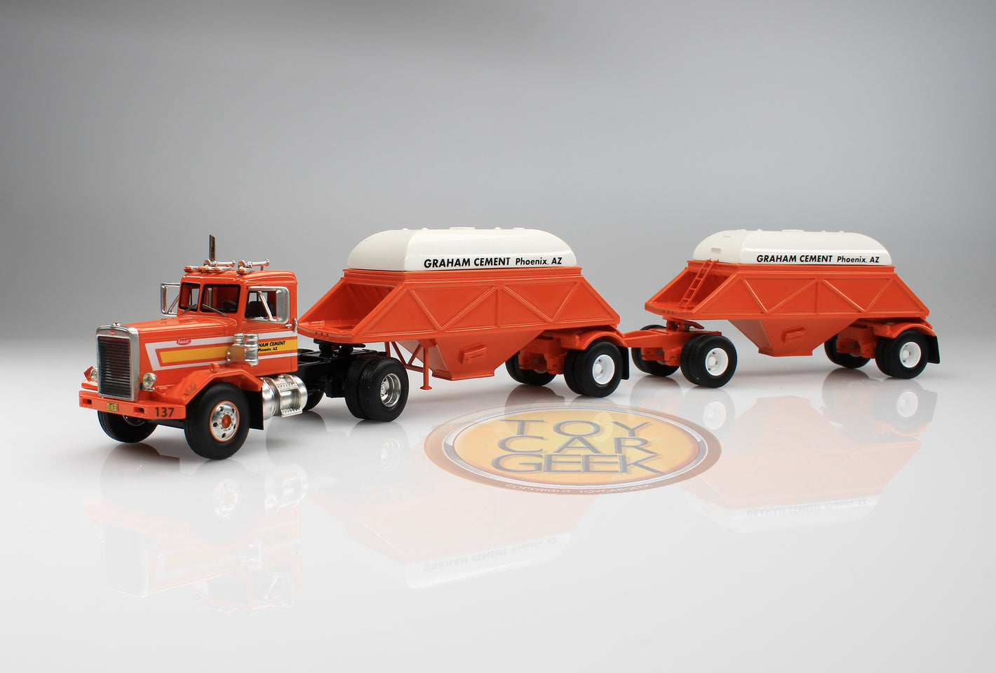 1969 Peterbilt 281 w/Double Dump Trailers - Orange