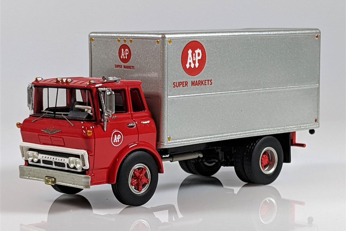 1960 GMC Tilt Cab Box Truck - Red/Silver