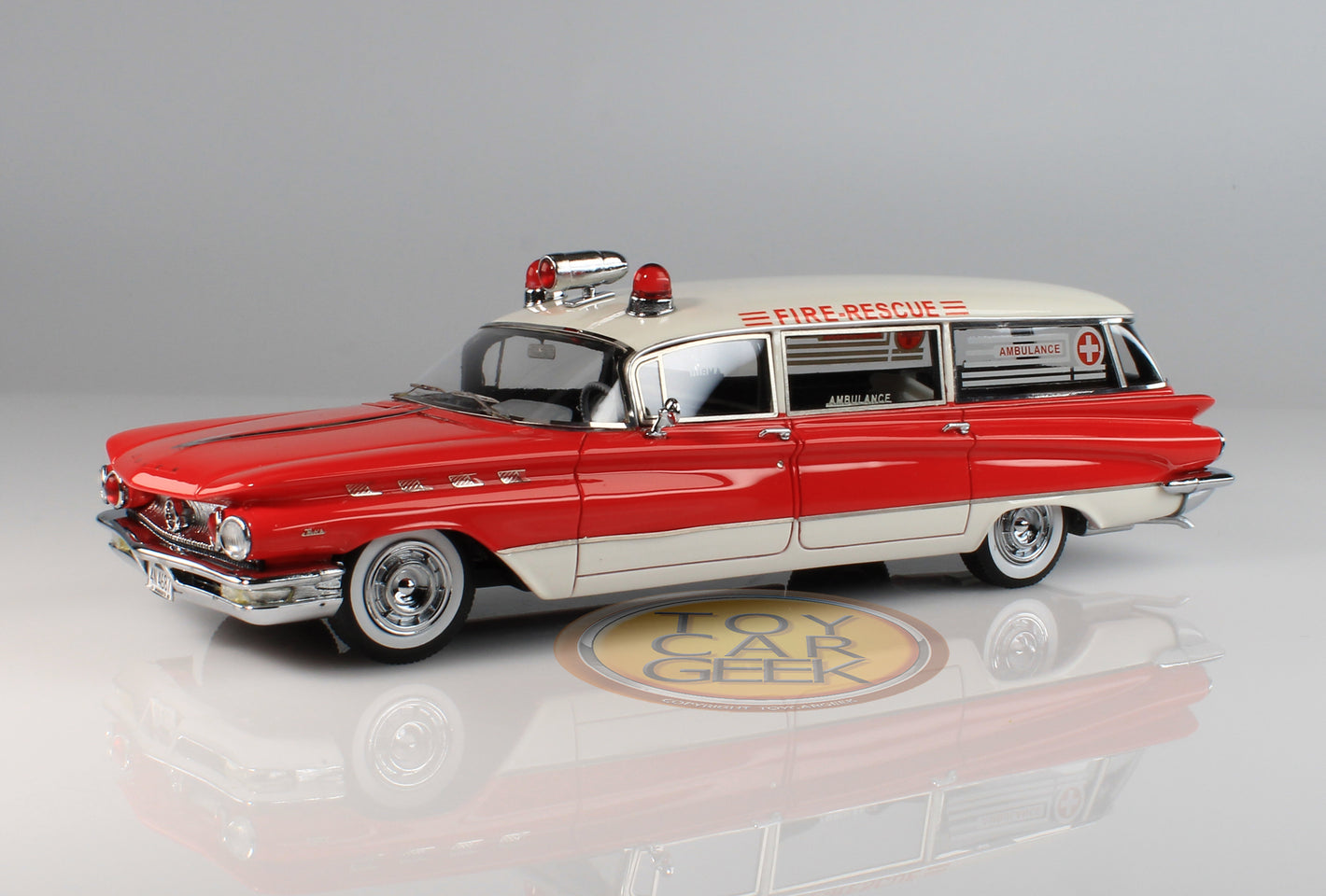 1960 Buick Flxible Premier Ambulance, Red/White (Pre-Owned)