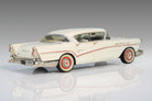 1957 Buick Roadmaster 75 Riviera HT by Conquest Models in Dover White, CON 07.

Excellent condition, but front license plate is missing. Original box and original foam are included and in good condition. Material: white metal.

This is an adult collectible, and is not intended for children.

Ships to US addresses only.