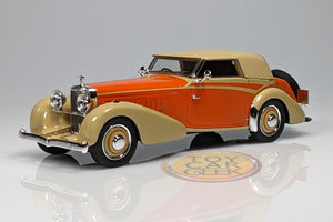 1934 Hispano Suiza J12 Convertible Vanvooren, Closed - Orange/Cream