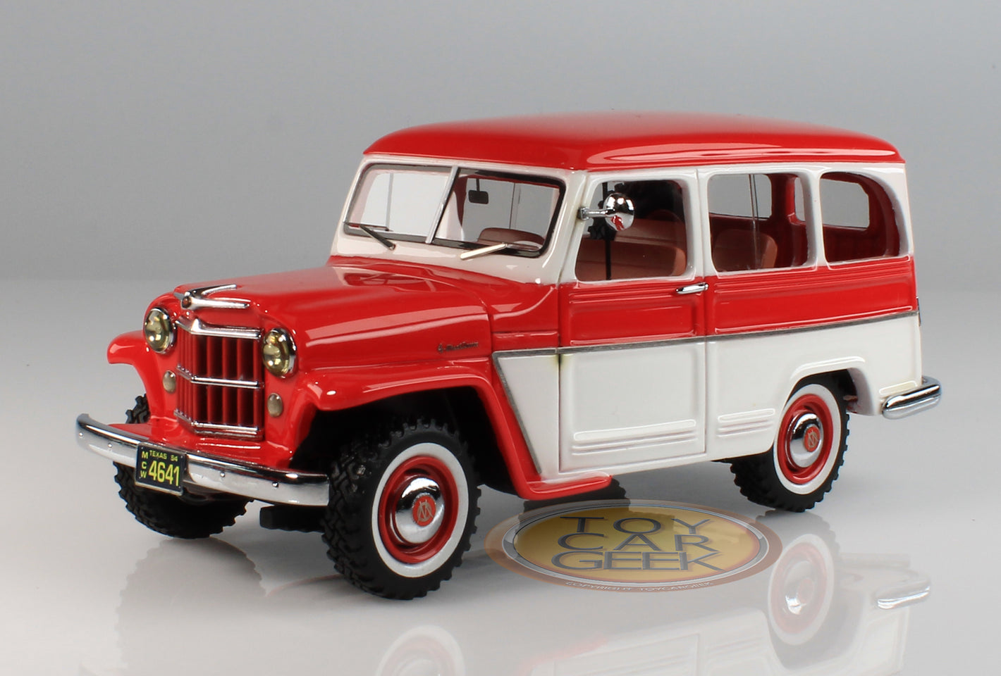 1954 Willys Jeep Station Wagon, Red/White (Pre-Owned)