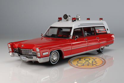 1968 Cadillac Miller-Meteor Ambulance - Red/White