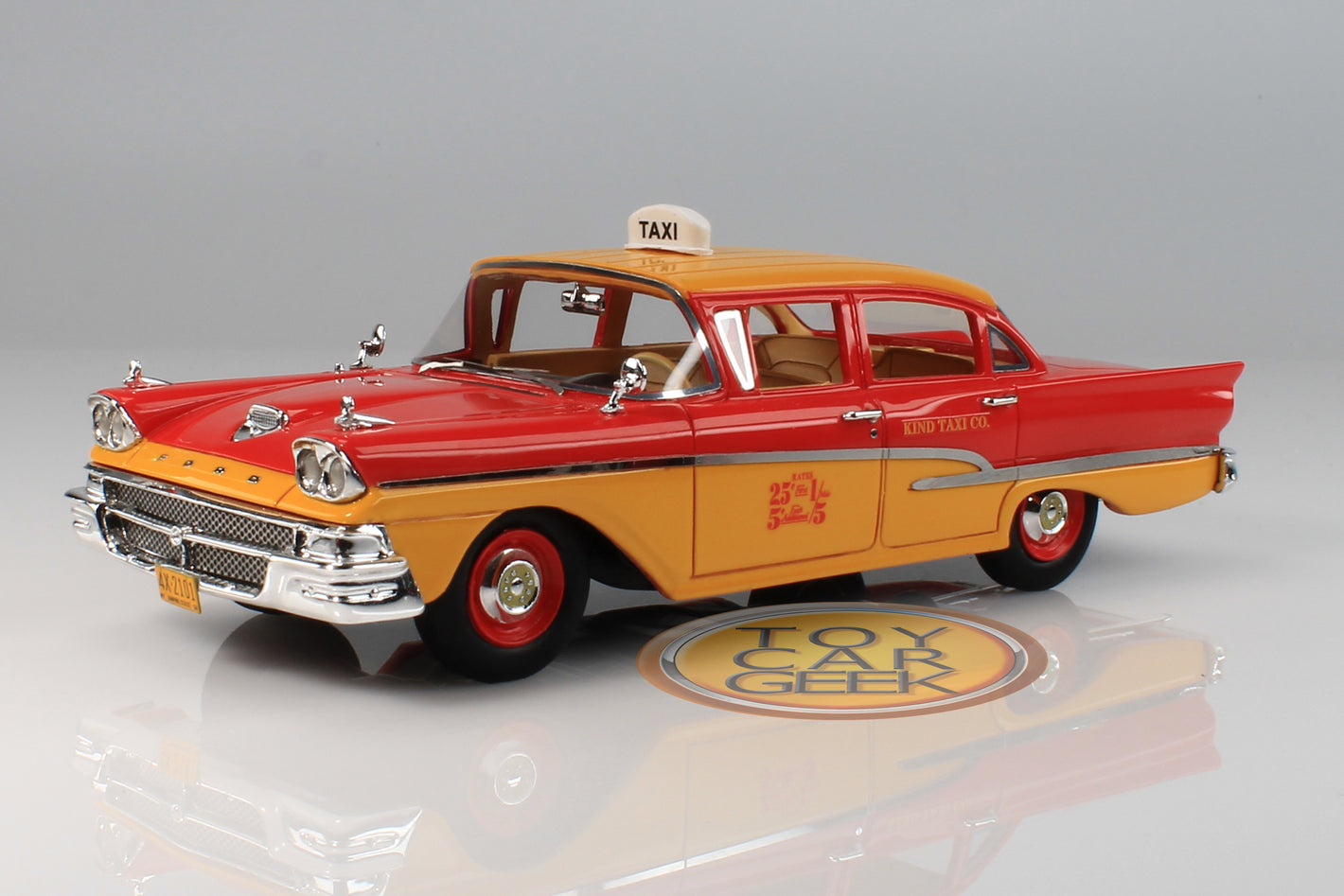 1958 Ford Custom 300 Taxi - Red/Yellow