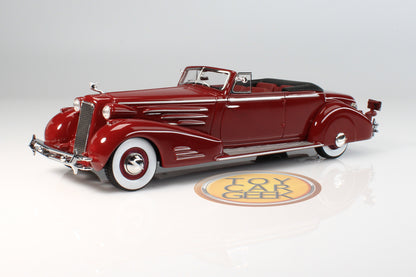 1934 Cadillac 452D V16 Victoria Convertible Coupe, Open, No Trunk - Red