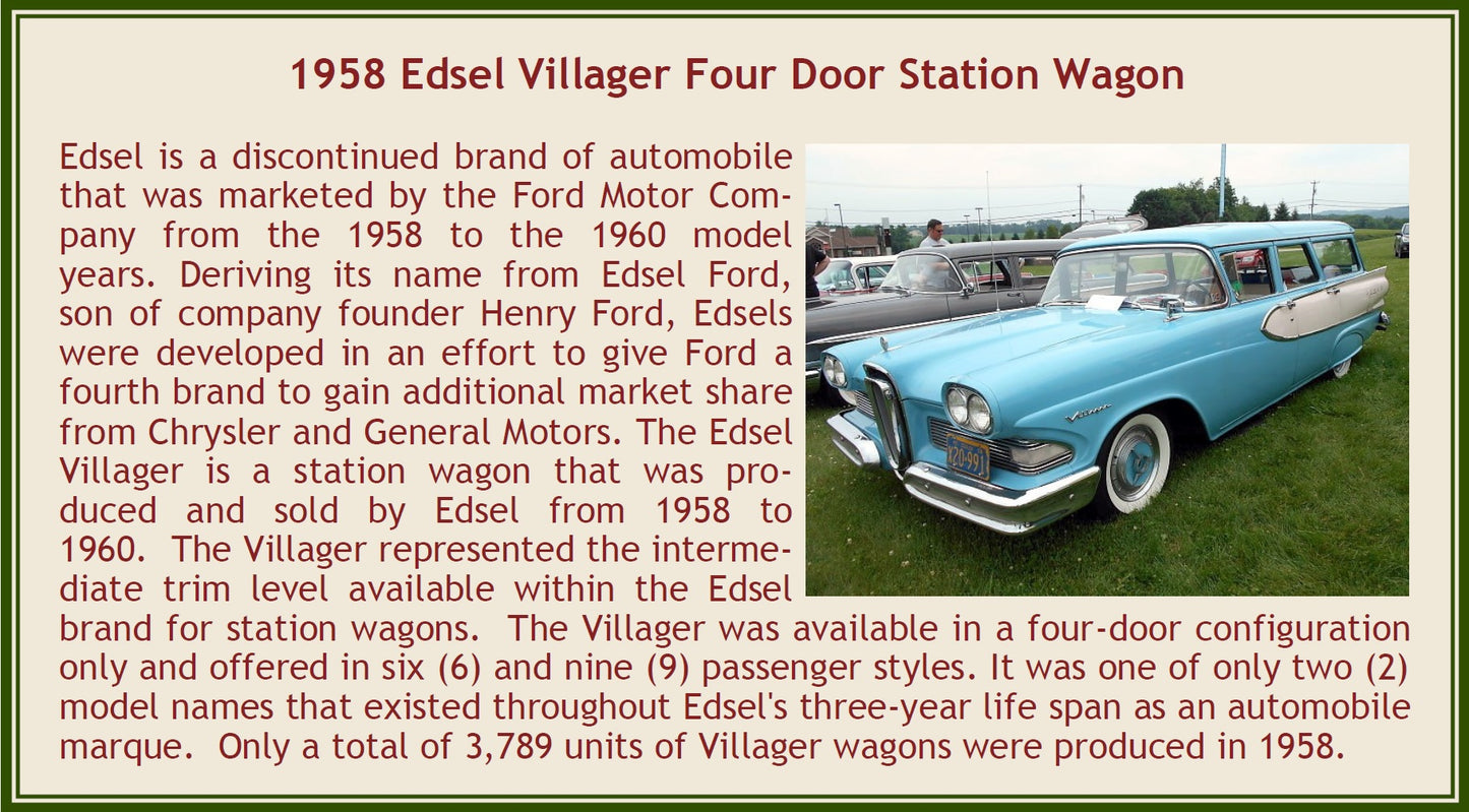 1958 Edsel Villager 4-türiger Kombi
